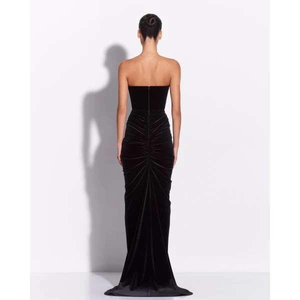 Strapless Ruched Gown