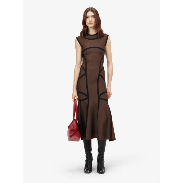 Alexander McQueen Anatomical Lines Knit Midi Dress, view 2