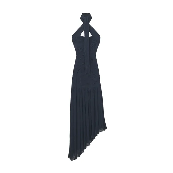 Alexander McQueen Asymmetric Ruched Dress - Dresses - British Luxury Tailoring at Coveti