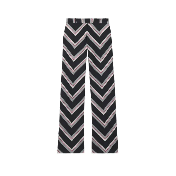 Alexander McQueen Chevron Stripe Bumster Trousers - Pants - British Luxury Tailoring at Coveti