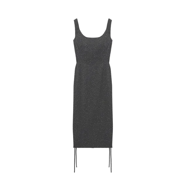 Alexander McQueen Corset Lace Flecked Pinstripe Pencil Dress - Dresses - British Luxury Tailoring at Coveti