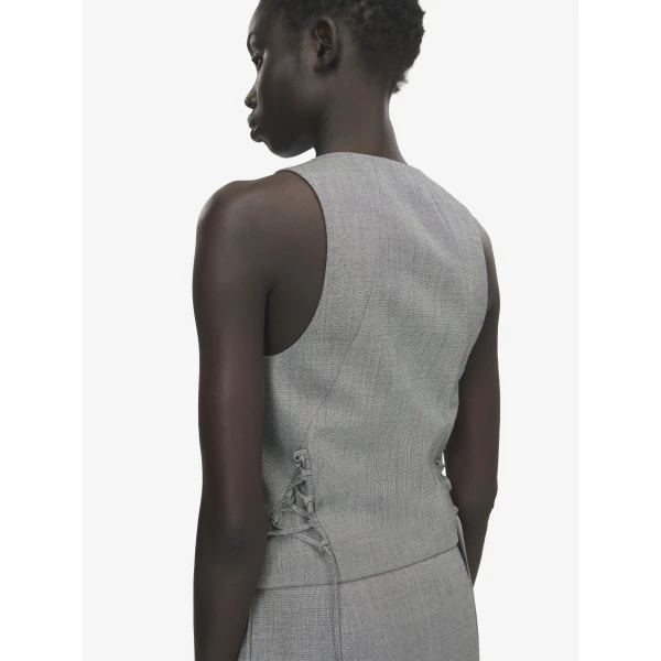 Alexander McQueen Corset Laced Waistcoat - Jackets - British Luxury Tailoring at Coveti