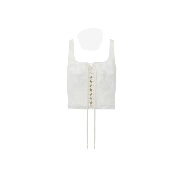 Alexander McQueen Fil Coupé Floral Corset Top