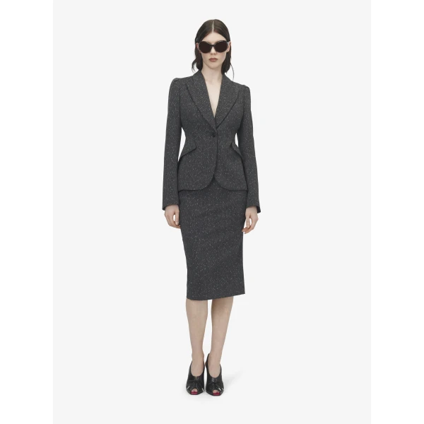 Alexander McQueen Flecked Pinstripe Single-breasted Jacket, view 2