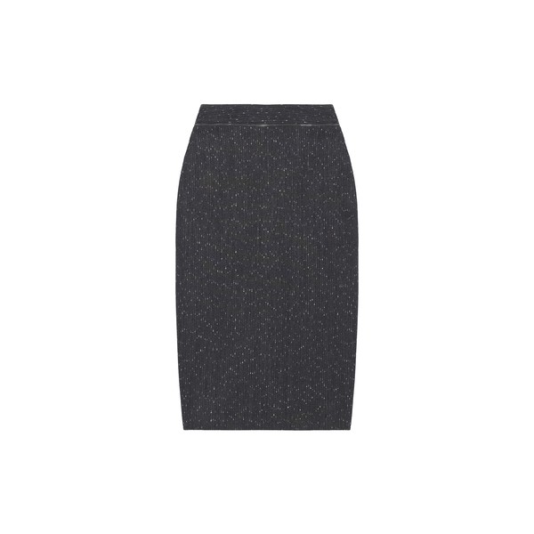 Alexander McQueen Flecked Pinstripe Slashed Zip Pencil Skirt