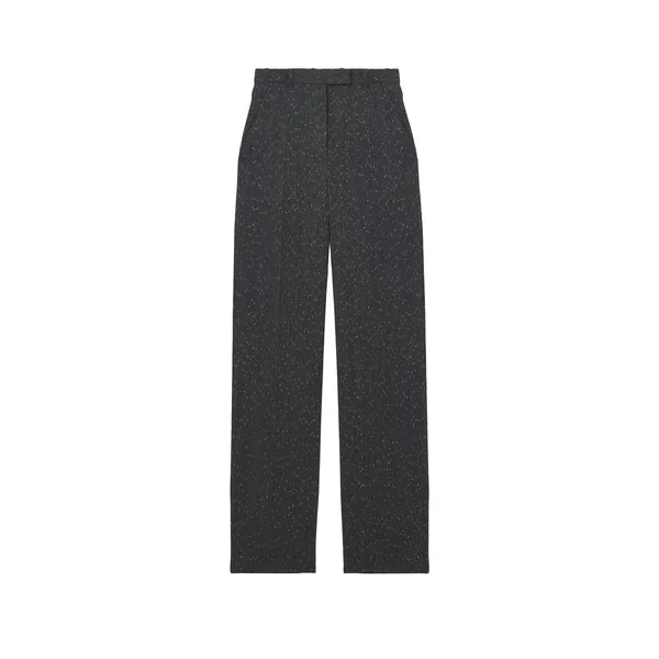 Alexander McQueen Flecked Pinstripe Tailored Trousers - Pants - British Luxury Tailoring at Coveti