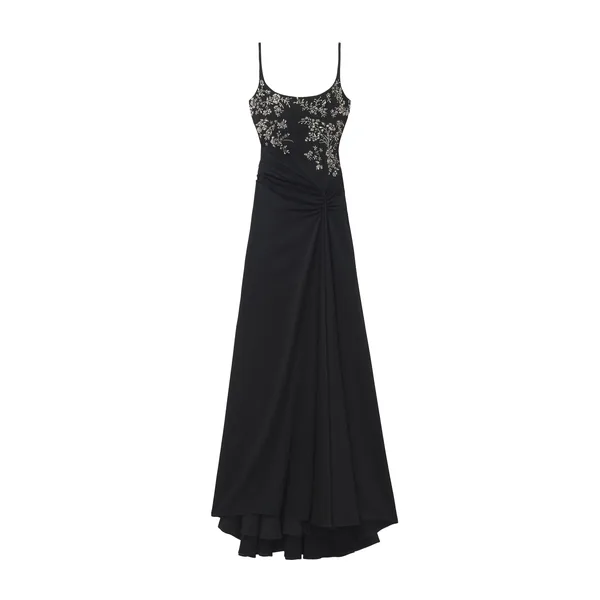 Alexander McQueen Floral Embroidery Evening Dress - Dresses - British Luxury Tailoring at Coveti