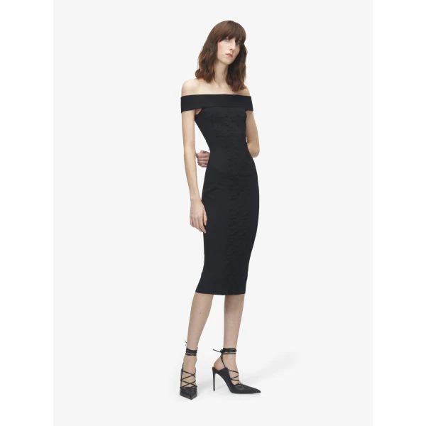 Alexander McQueen Floral Jacquard Pencil Dress, view 2