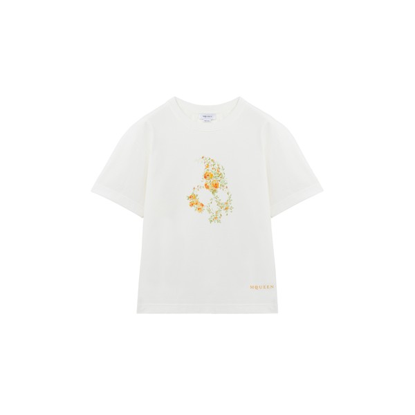 Alexander McQueen Floral Skull T-shirt Top