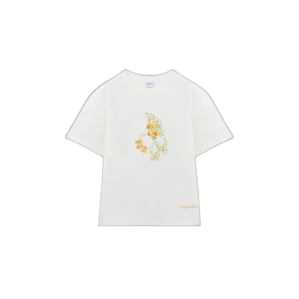 Alexander McQueen Floral Skull T-shirt - Tops - British Luxury Tailoring at Coveti
