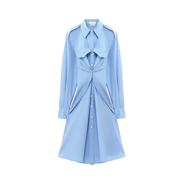 Gathered Shirt Dress