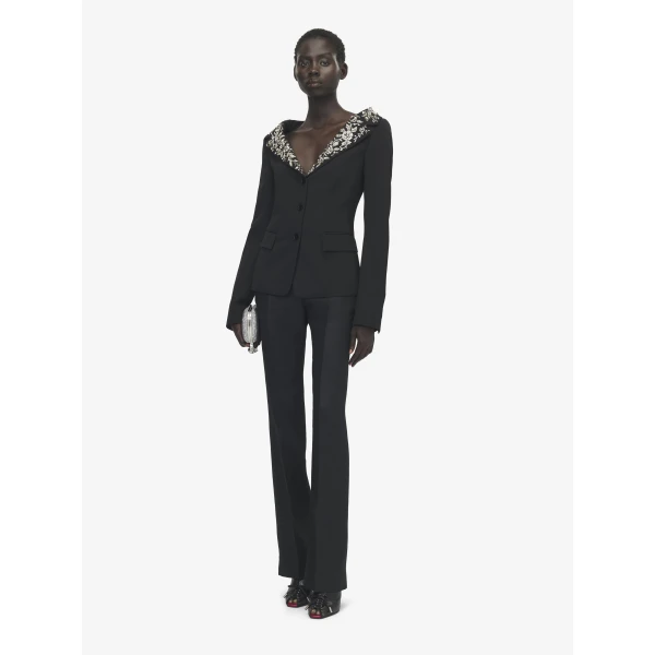 Alexander McQueen High-waisted Tailored Trousers in Black, view 2