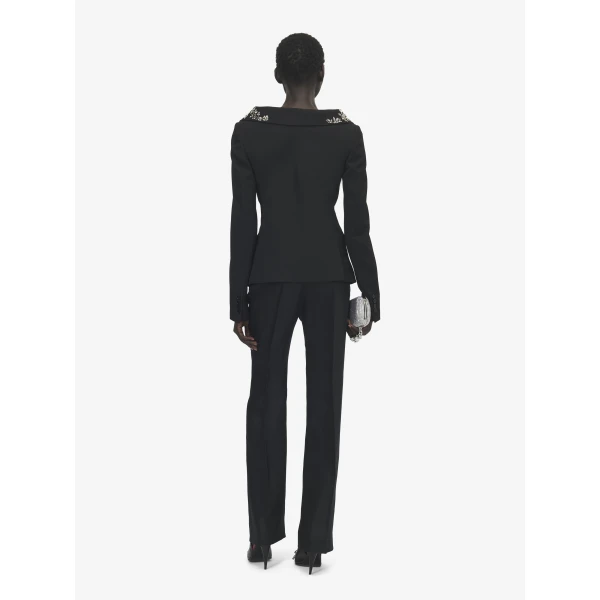 Alexander McQueen High-waisted Tailored Trousers in Black, view 4