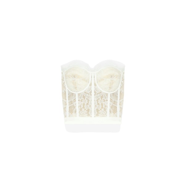 Alexander McQueen Lace Corset in White Top