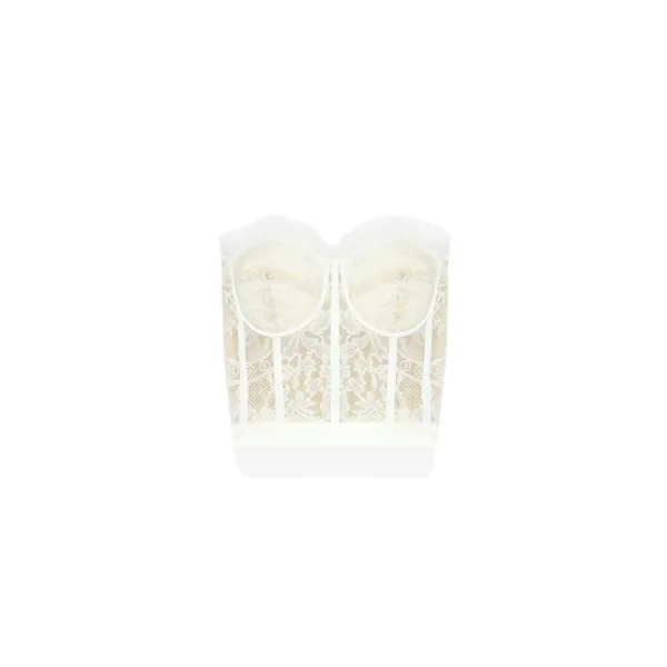 Alexander McQueen Lace Corset in White - Tops - British Luxury Tailoring at Coveti