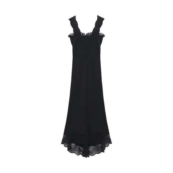 Alexander McQueen Lace Trim Midi Dress - Dresses - British Luxury Tailoring at Coveti