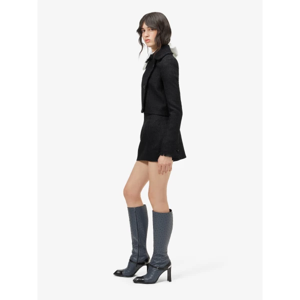 Alexander McQueen Light Tweed Cropped Jacket, view 3