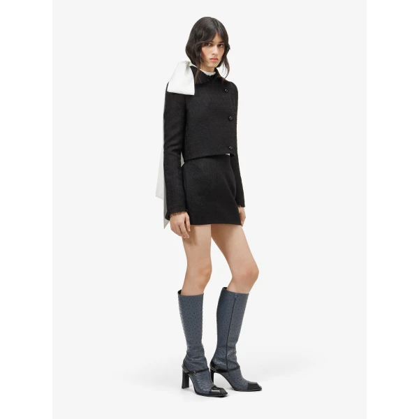 Alexander McQueen Light Tweed Mini Skirt, view 3