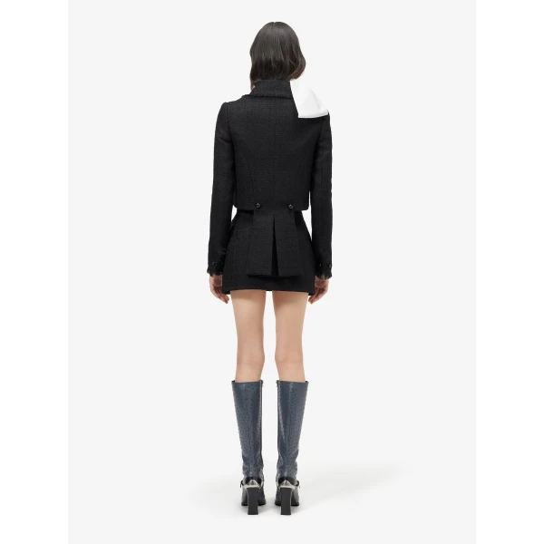 Alexander McQueen Light Tweed Mini Skirt, view 4