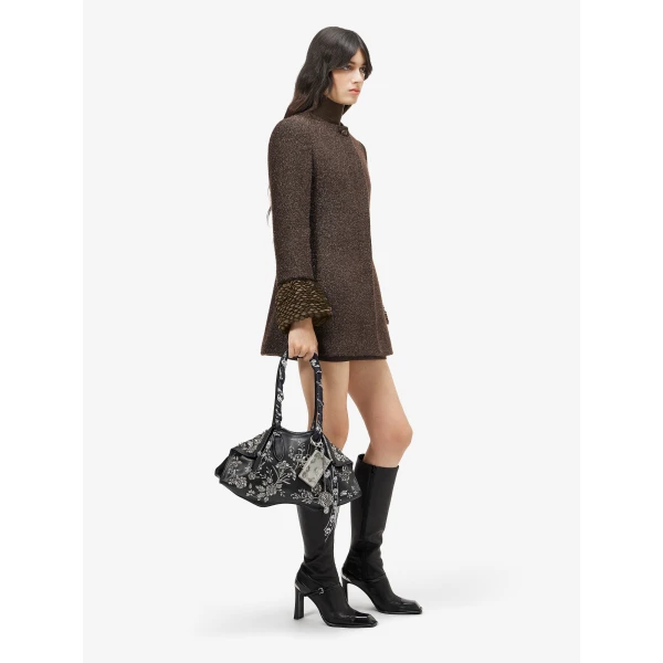 Alexander McQueen Metallic Tweed Coat, view 3