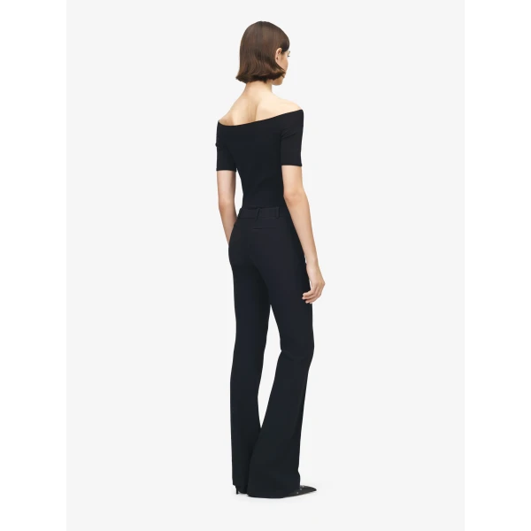 Alexander McQueen Narrow Bootcut Trousers in Black, view 4