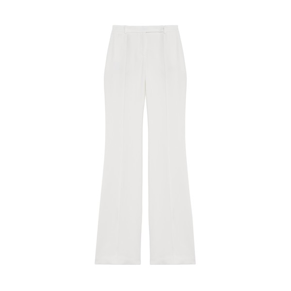 Alexander McQueen Narrow Bootcut Trousers in Light Ivory