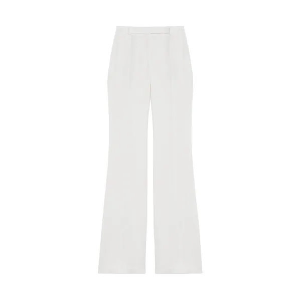 Alexander McQueen Narrow Bootcut Trousers in Light Ivory - Pants - British Luxury Tailoring at Coveti