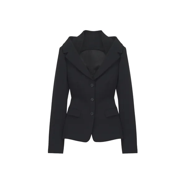 Alexander McQueen Off-the-shoulder Harness Jacket - Jackets - British Luxury Tailoring at Coveti