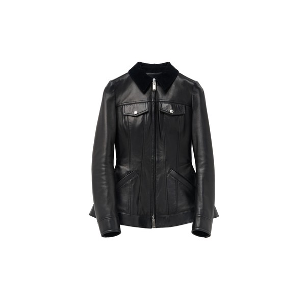 Alexander McQueen Peplum Leather Jacket