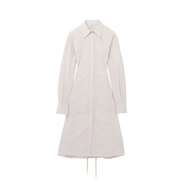 Alexander McQueen Pinstriped Shirt Dress - Dresses - British Luxury Tailoring at Coveti