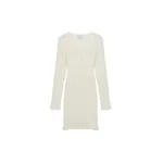 Alexander McQueen Pointelle Knit Mini Dress in Ivory
