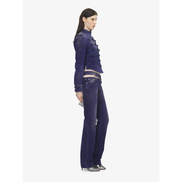 Alexander McQueen Slashed Zip Bootcut Jeans, view 3