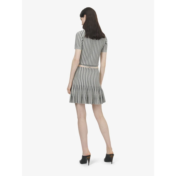 Alexander McQueen Striped Knit Mini Skirt, view 4