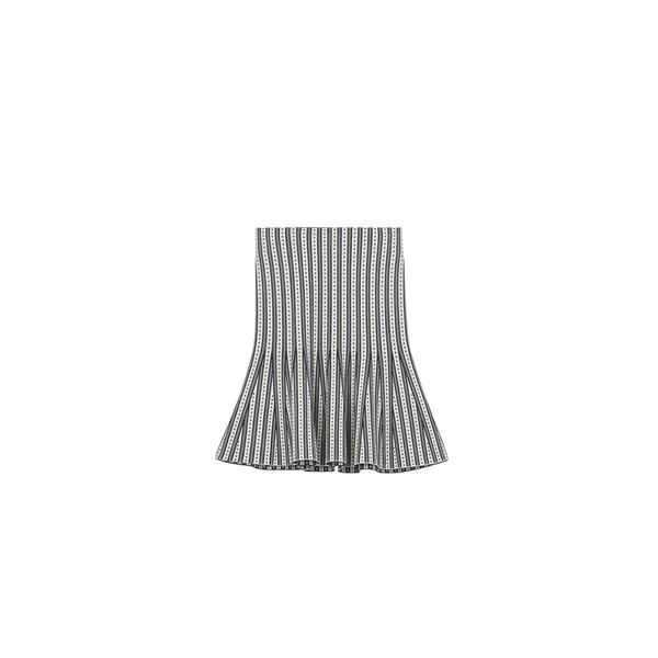 Alexander McQueen Striped Knit Mini Skirt - Skirts - British Luxury Tailoring at Coveti