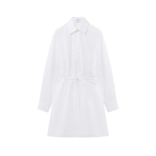 Alexander McQueen Tie Detail Shirt Dress - Dresses - British Luxury Tailoring at Coveti