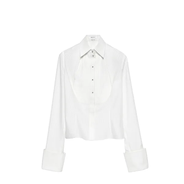 Alexander McQueen Tuxedo Striped Shirt - Tops - British Luxury Tailoring at Coveti
