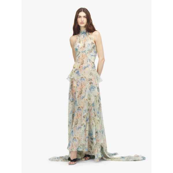 Alexander McQueen Wallpaper Floral Evening Dress, view 2