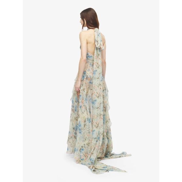 Alexander McQueen Wallpaper Floral Evening Dress, view 4