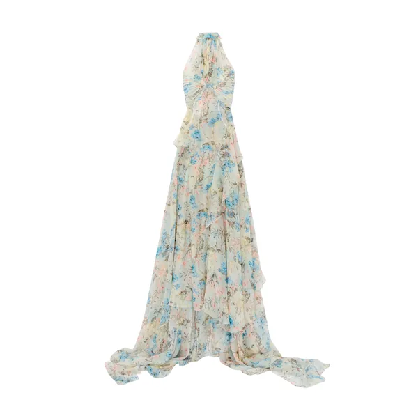 Alexander McQueen Wallpaper Floral Evening Dress - Dresses - British Luxury Tailoring at Coveti