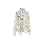 Alexander McQueen Wallpaper Floral Tie-Neck Shirt