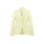 Alexander McQueen Wool Gabardine Single-breasted Jacket in Yellow - Jackets - British Luxury Tailoring at Coveti