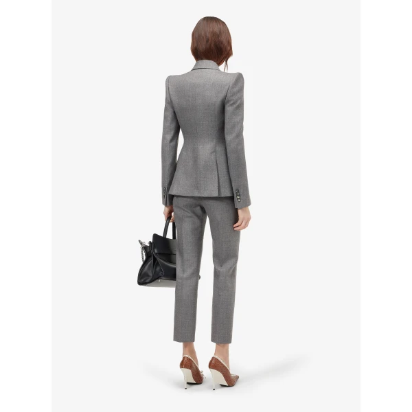 Alexander McQueen Wool Pinstripe Single-breasted Jacket, view 4
