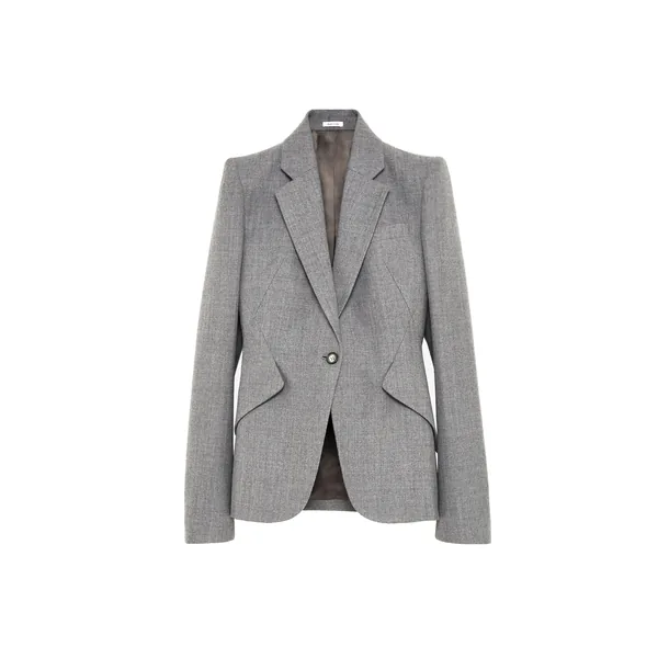 Alexander McQueen Wool Pinstripe Single-breasted Jacket - Jackets - British Luxury Tailoring at Coveti