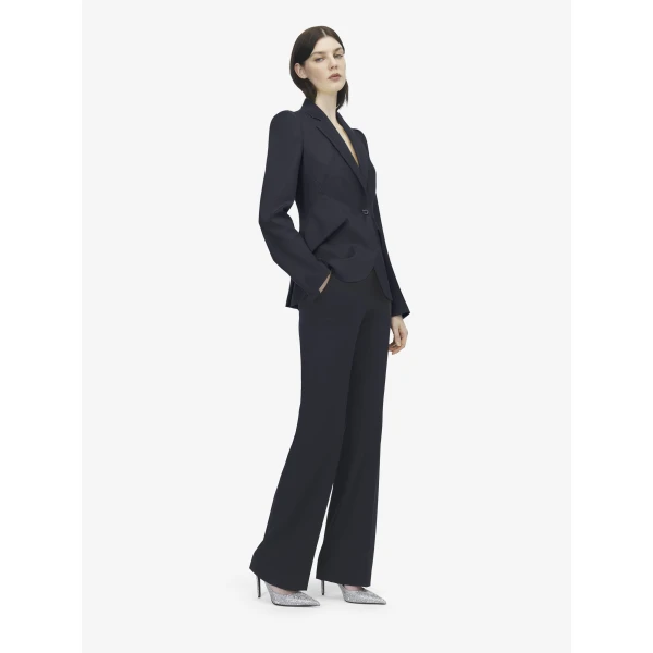 Alexander McQueen Wool Single-breasted Jacket in Indigo - Jackets - British Luxury Tailoring at Coveti