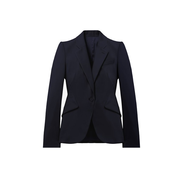 Alexander McQueen Wool Single-breasted Jacket in Indigo