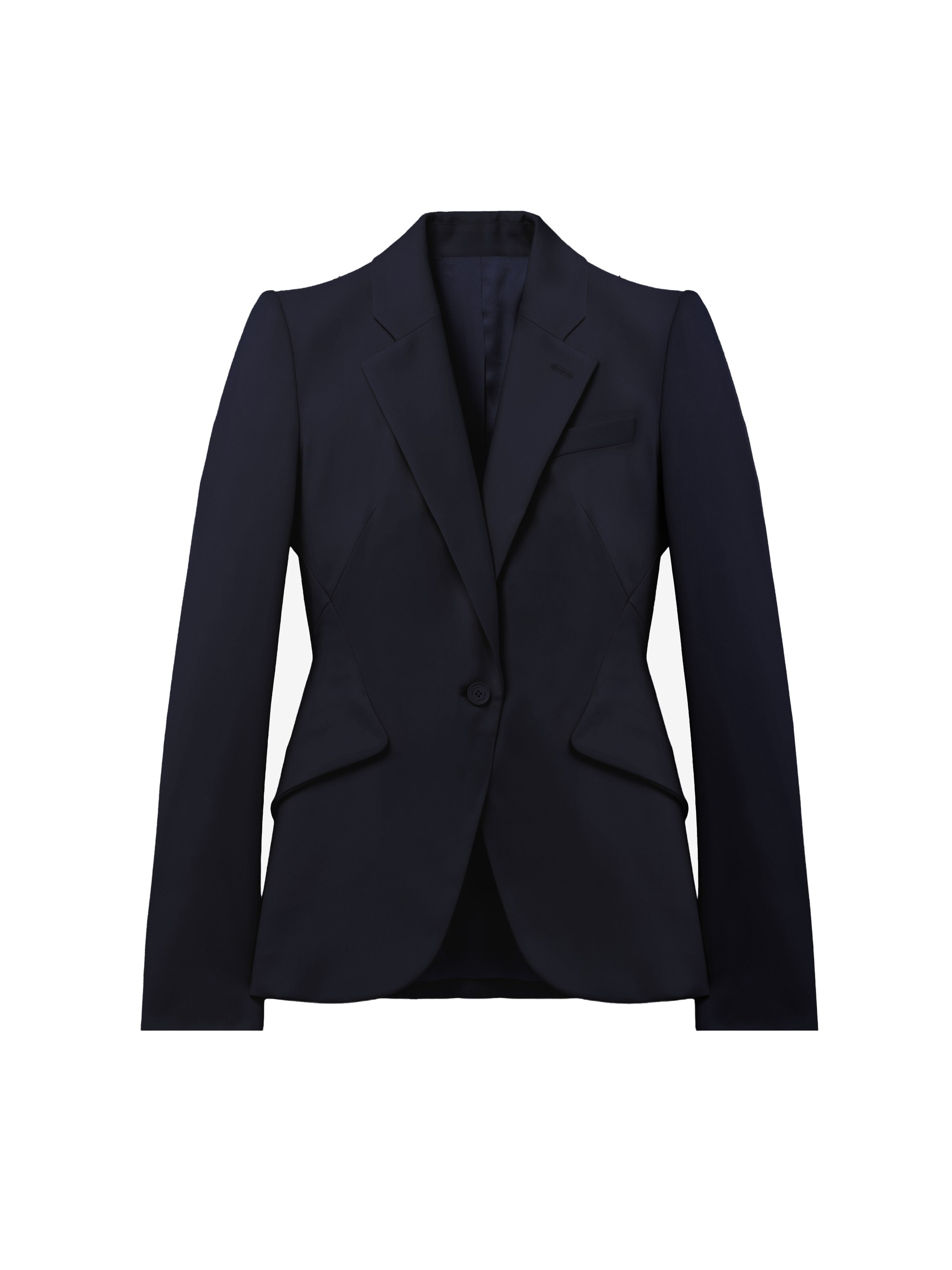 Alexander McQueen Wool Single-breasted Jacket in Indigo – Jackets – British Luxury Tailoring at Coveti Alexander McQueen Wool Single-breasted Jacket in Indigo - Jackets - British Luxury Tailoring at Coveti