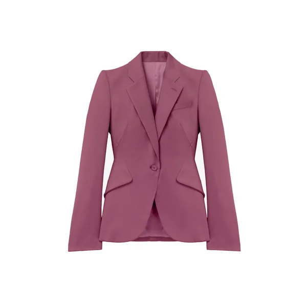 Alexander McQueen Wool Single-breasted Jacket in Pink - Jackets - British Luxury Tailoring at Coveti