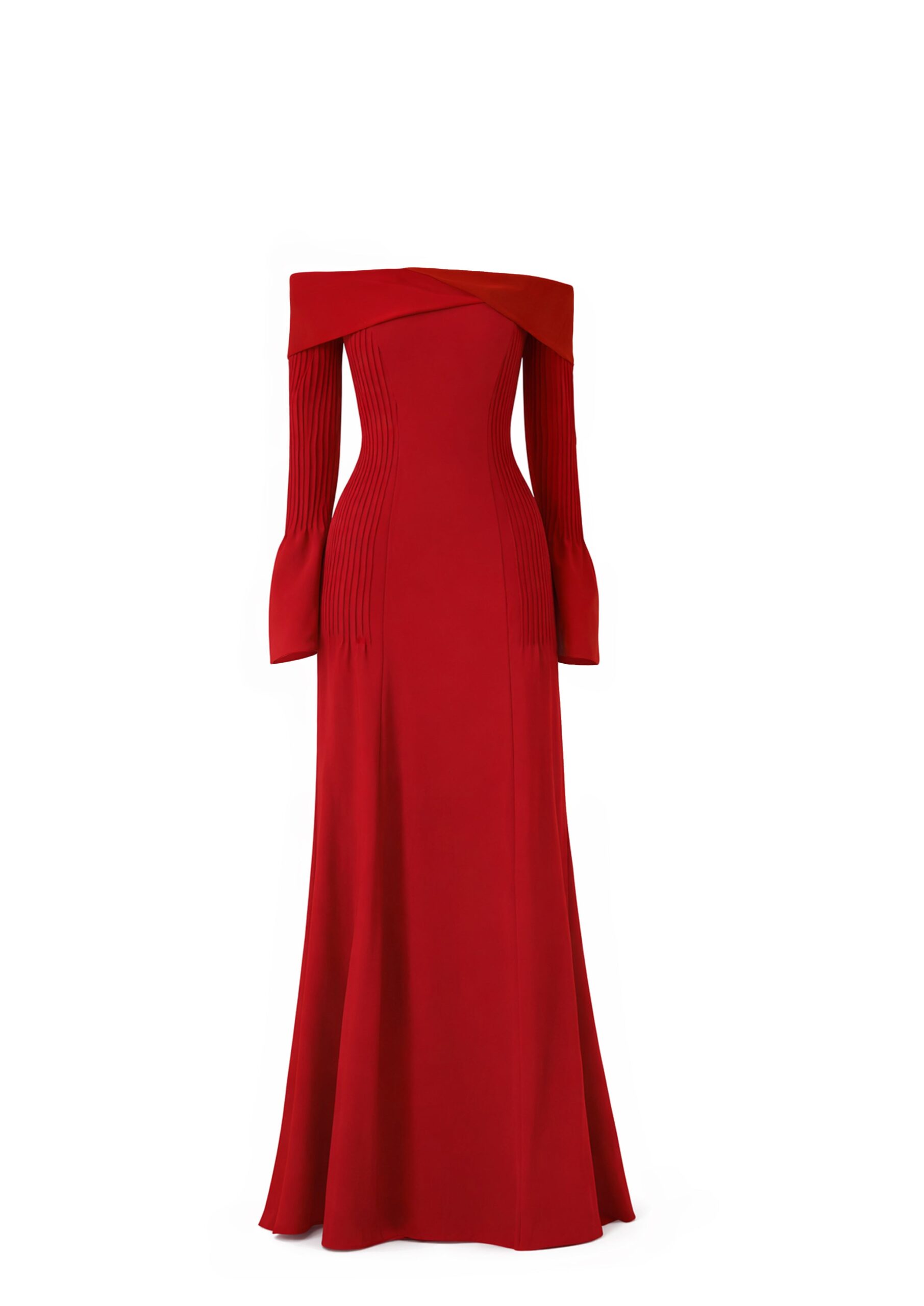 Avaro Figlio Off-Shoulder Long Sleeve Gown Avaro Figlio