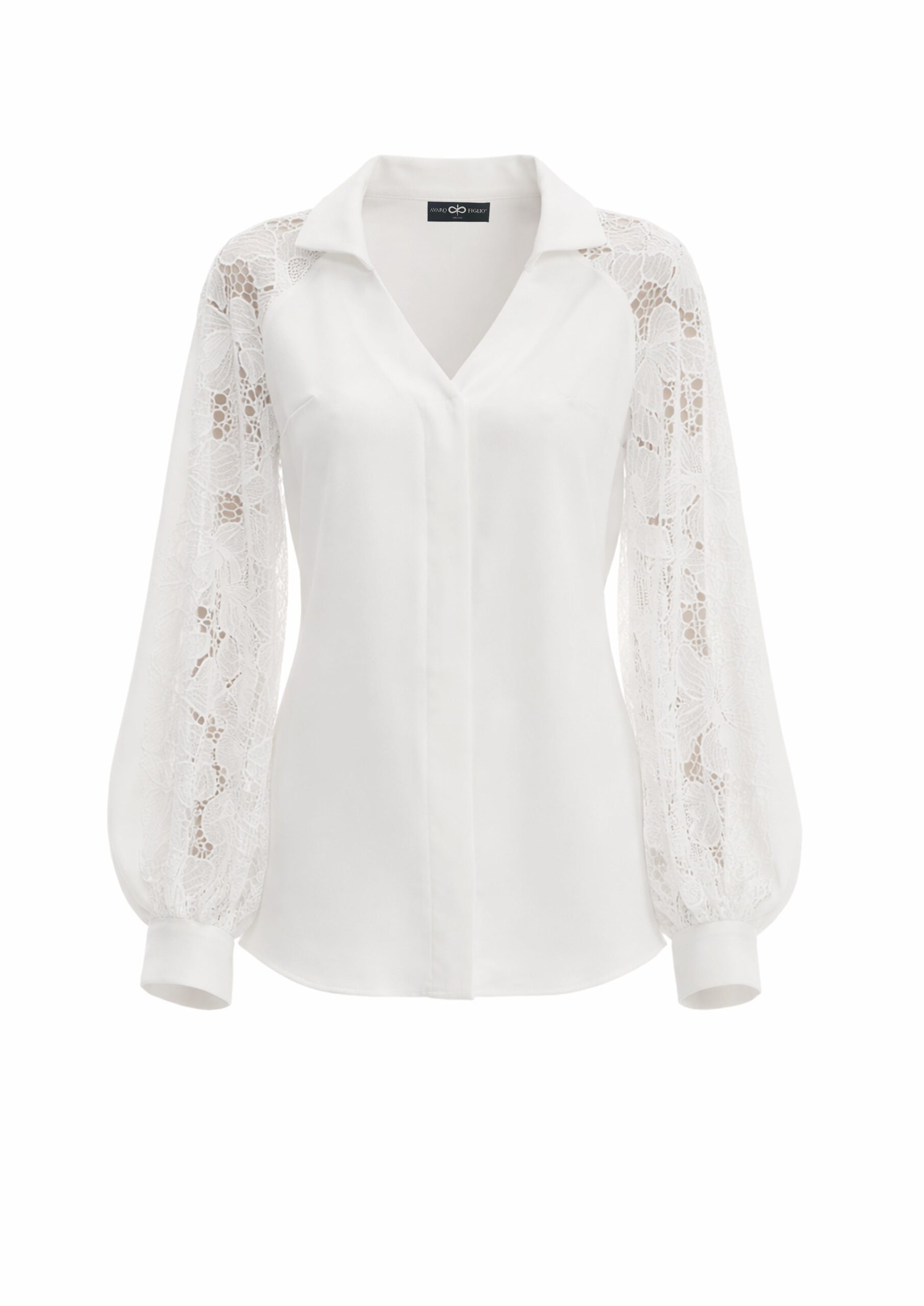 Avaro Figlio Shirt With Lace Inserts And Juliet Sleeves Avaro Figlio