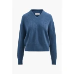 Brandon Maxwell Maris Sweater in Blue Cashmere - Knitwear - Modern American Glamour at Coveti Brandon Maxwell